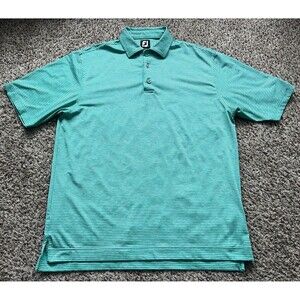 Carroll Country Club Polo Shirt Mens Large Striped Footjoy Golf
